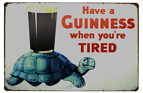 UOOPAI Metall-Blechschild mit lustigem Spruch "Have a Beer When You're Tired", Retro-Blechschild, Poster, Wanddekoration von UOOPAI