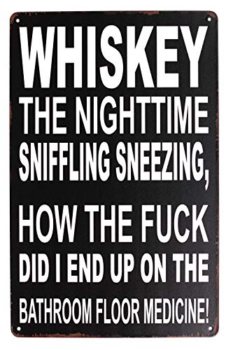 UOOPAI Metall-Weinposter mit klassischem Whiskey, Retro-Blechschild, 20,3 x 30,5 cm, für Zuhause, Bar, Wanddekoration von UOOPAI
