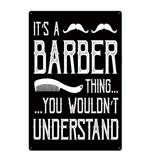 UOOPAI Metallschild mit Aufschrift "It's A Barber Thing", Vintage-Poster, Retro-Wandschild, Dekoration von UOOPAI