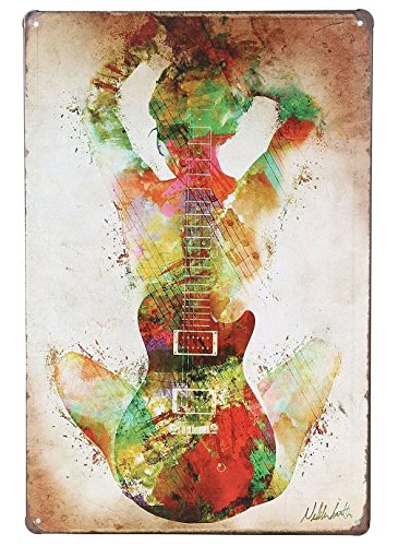 UOOPAI Pin Up Girl Loves Music Retro Vintage Blechschild aus Metall, 20,3 x 30,5 cm UOOPAI Pin Up Girl Loves Music Retro Vintage Blechschild aus Metall, 20,3 x 30,5 cm von UOOPAI