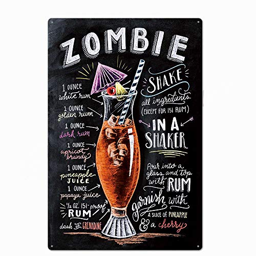 UOOPAI Zombie-Metall-Blechschild, Vintage-Teller, Wanddekoration von UOOPAI