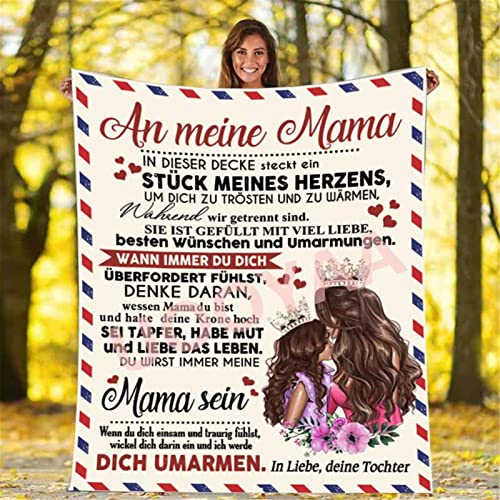 UOOYAA Kuscheldecke Flauschige Personalisierte Decke Geschenke,Decke an Meine Mama von Tochter Super Weiche, Luftpost Decke Positiv Ermutigen Sie Ihre Mama zur Liebe Geeignet für Sofa Reisen von UOOYAA