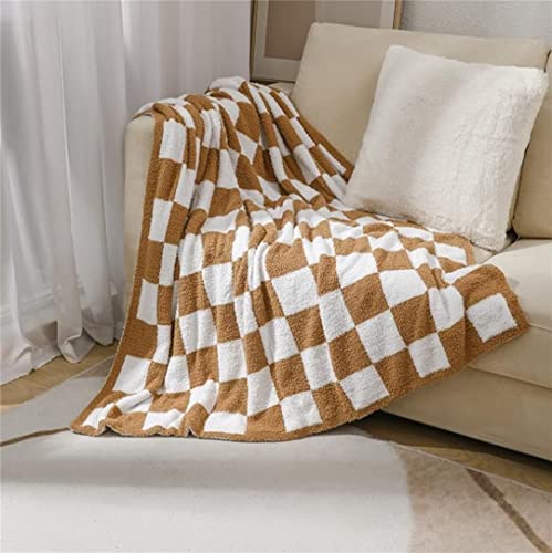 Kuscheldecke Schachbrett Flanell Checkerboarddecke Fleecedecke, 3D Schachbrett Wohndecke Couchdecke Sofadecke Bettüberwurf Flauschige Weiche Warme Überwurfdecke für Bett Couch Sofa Reisen von UOOYAA