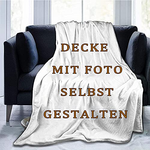 UOOYAA Personalisierte Fotodecke Mit Eigenem Foto,Kuscheldecke Bedrucken Lassen mit Foto Super Weich Flanell Sofa Wohndecke Personalisierte Geschenk für Freunde Familie Geburtstag Weihnachten von UOOYAA