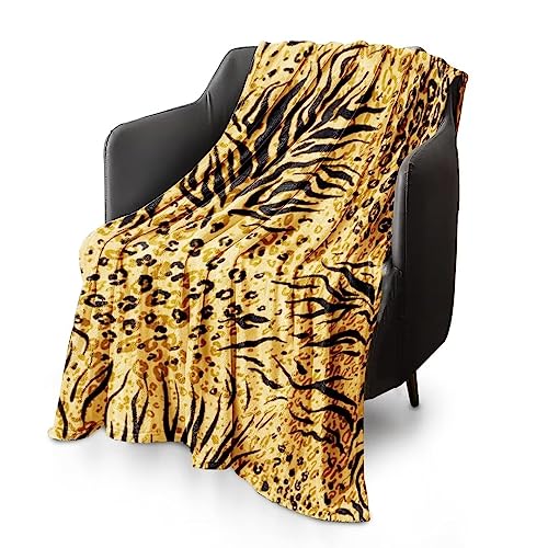 UOOYAA Kuscheldecke Flauschig Leoparden Decke mit Leopardenmuster, Flanelldecke Fleecedecke Leopard Muster Weich Sofadecke Wohndecke Couchdecke für Home Couch Bett Sofa Decor von UOOYAA