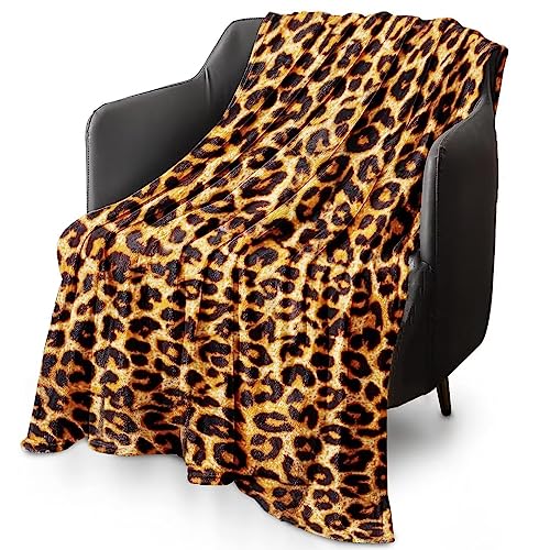 UOOYAA Kuscheldecke Flauschig Leoparden Decke mit Leopardenmuster, Flanelldecke Fleecedecke Leopard Muster Weich Sofadecke Wohndecke Couchdecke für Home Couch Bett Sofa Decor von UOOYAA