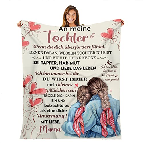 UOOYAA Kuscheldecke Personalisierte Flanell Geschenke, An Meine Tochter Von Mama Super Weiche, Luftpost Positiv Ermutigen Sie Ihre Mama Zur Liebe Geeignet Für Sofa Reisen von UOOYAA
