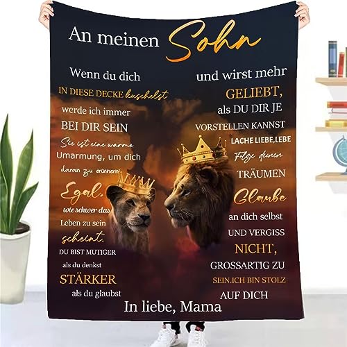 UOOYAA Kuscheldecke Flauschige Personalisierte Geschenke Decke für Meinen Sohn, Super Weiche Flanelldecke Wohndecke für Sohn von Mama, Positive Ermutigung und Liebe Sohn Fleecedecke UOOYAA Kuscheldecke Flauschige Personalisierte Geschenke Decke für Meinen Sohn, Super Weiche Flanelldecke Wohndecke für Sohn von Mama, Positive Ermutigung und Liebe Sohn Fleecedecke von UOOYAA