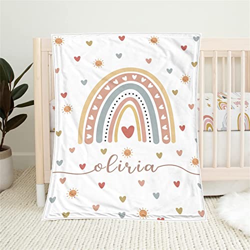 UOOYAA Personalisiertes Babydecke für Babys - Individuelle Kinderdecke für Kinder - Personalisierte Geschenke Kinder - Babygeschenk - Geschenk zur Geburt von UOOYAA