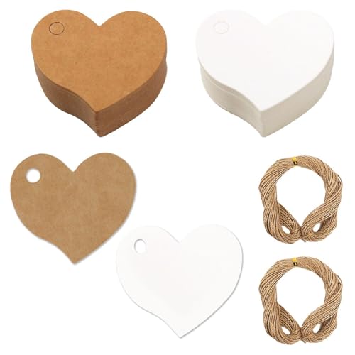 200 Herzförmige Tags Mit Hanfseil, Leeres Kartenpapier, Klassisches Retro, Mehrzweck-Anhängerblatt, Diy-Geschenkanlage. 200 Herzförmige Tags Mit Hanfseil, Leeres Kartenpapier, Klassisches Retro, Mehrzweck-Anhängerblatt, Diy-Geschenkanlage. von UOPJDD