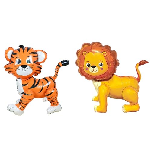 UOPJDD 1 Stück Löwenballon Und 1 Stück Tigerballon, Aufblasbares Spielzeug Für Kinder, Kreative Dreidimensionale Luftballons, Tierpartydekorationen. UOPJDD 1 Stück Löwenballon Und 1 Stück Tigerballon, Aufblasbares Spielzeug Für Kinder, Kreative Dreidimensionale Luftballons, Tierpartydekorationen. von UOPJDD