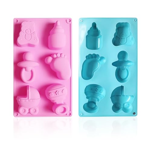 UOPJDD 2 Stücke 6-Konnekt-Silikonform, Verschiedene Formen, Babypartyform, DIY-Dessert-Kuchen-Zubehör, Küchenbackwerkzeuge. UOPJDD 2 Stücke 6-Konnekt-Silikonform, Verschiedene Formen, Babypartyform, DIY-Dessert-Kuchen-Zubehör, Küchenbackwerkzeuge. von UOPJDD