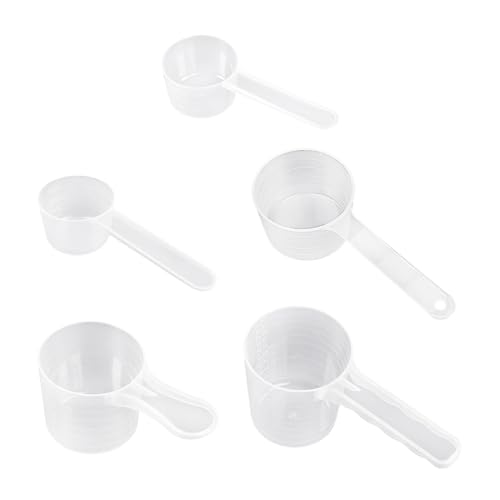 UOPJDD 5 Stück Plastikmesslöffel, Küchenwerkzeuge, Mehlmesswerkzeuge, Backzubehör, Mehrzwecklöffel. UOPJDD 5 Stück Plastikmesslöffel, Küchenwerkzeuge, Mehlmesswerkzeuge, Backzubehör, Mehrzwecklöffel. von UOPJDD