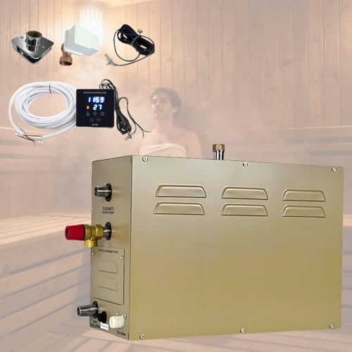 Dampfduschen-Set, 3–12 kW, Aromatherapie-Dampfkopf, selbstentleerendes System, LED-Touchscreen-Steuerung, für Private und gewerbliche Sauna, Dusche, Bad und Spa 9KW Dampfduschen-Set, 3–12 kW, Aromatherapie-Dampfkopf, selbstentleerendes System, LED-Touchscreen-Steuerung, für Private und gewerbliche Sauna, Dusche, Bad und Spa 9KW von UORDBY