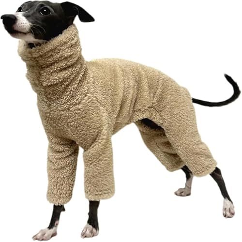 UOSIA Fleece-Overall für Hunde - Ganzkörpermantel mit Beinen, Weicher Warmer Schlafanzug, Winterkleidung für Italienische Windhunde, Kleine, Mittelgroße und Große Hunde von UOSIA
