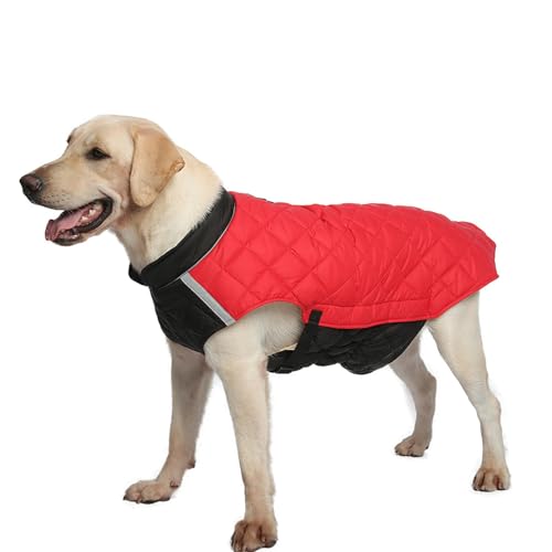 UOSIA Große Hunde Pufferjacke Warme, wattierte Hundeweste für kaltes Wetter mit D-Ringen Reflektierende, verstellbare Schnee-Jacke für mittelgroße bis große Hunde UOSIA Große Hunde Pufferjacke Warme, wattierte Hundeweste für kaltes Wetter mit D-Ringen Reflektierende, verstellbare Schnee-Jacke für mittelgroße bis große Hunde von UOSIA