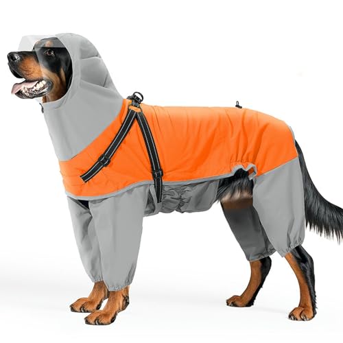 UOSIA Hund Regenmantel Mit Gurt Leichte wasserdichte Kapuze Regenjacke 4 Beine Vollbeckung Verstellbarer Haustier Regenmantel Mit Transparenter Maske Für Mittlere Hunde UOSIA Hund Regenmantel Mit Gurt Leichte wasserdichte Kapuze Regenjacke 4 Beine Vollbeckung Verstellbarer Haustier Regenmantel Mit Transparenter Maske Für Mittlere Hunde von UOSIA