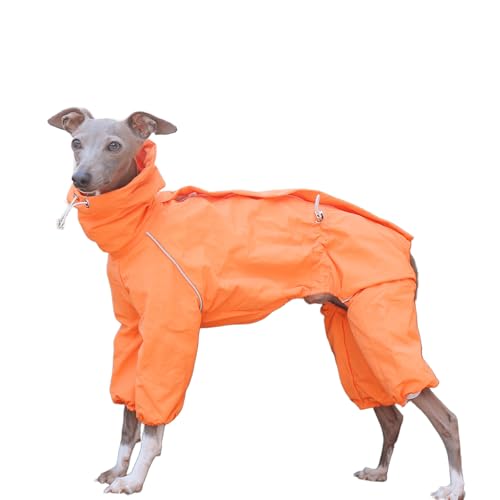 UOSIA Italienischer Windhund-Regenmantel mit Rollkragen verstellbaren 4 Beinen Whippet-Mantel mit reflektierendem Streifen Reißverschluss Winddichte Kleidung für mittelgroße Hunde UOSIA Italienischer Windhund-Regenmantel mit Rollkragen verstellbaren 4 Beinen Whippet-Mantel mit reflektierendem Streifen Reißverschluss Winddichte Kleidung für mittelgroße Hunde von UOSIA