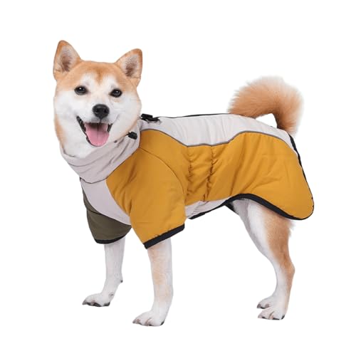 UOSIA Kleine Hundejacke, Farbiger Patchwork-Hundemantel mit D-Ringen, verstellbare reflektierende Fleeceweste für Haustiere, Reißverschluss, Mäntel für kaltes Wetter UOSIA Kleine Hundejacke, Farbiger Patchwork-Hundemantel mit D-Ringen, verstellbare reflektierende Fleeceweste für Haustiere, Reißverschluss, Mäntel für kaltes Wetter von UOSIA