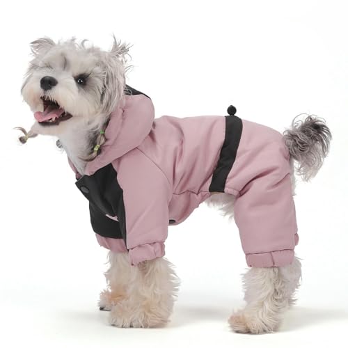 UOSIA Kleiner Hund Wintermantel Mit Kapuze 4 Beine Bedeckt Wasserdicht Winter Schneeanzug Für Hunde Verstellbare Warme Graphenfutter Jacke Für Kleine Hunde, Mittel UOSIA Kleiner Hund Wintermantel Mit Kapuze 4 Beine Bedeckt Wasserdicht Winter Schneeanzug Für Hunde Verstellbare Warme Graphenfutter Jacke Für Kleine Hunde, Mittel von UOSIA