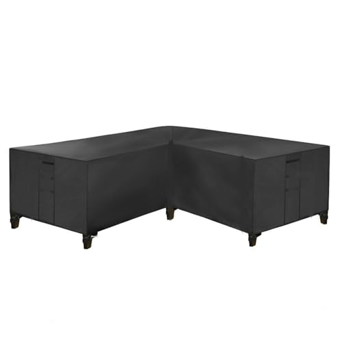 UOSIA Patio L-Förmige Schnittsofa Abdeckungen Wasserdicht 420D Heavy Duty Oxford Stoff Outdoor Ecke Sofa Abdeckung Mit Luftbelüftung Winddichte Gartenmöbel Abdeckung von UOSIA