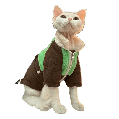 UOSIA Sphynx Katze Kleidung Mode Kaffee Doppelseitige Fleece Haarlose Katzen Jacke Mit Reißverschluss Weicher Schildkröte Hals Winter Warm Mantel Für Cornish Rex Und Devon Rex UOSIA Sphynx Katze Kleidung Mode Kaffee Doppelseitige Fleece Haarlose Katzen Jacke Mit Reißverschluss Weicher Schildkröte Hals Winter Warm Mantel Für Cornish Rex Und Devon Rex von UOSIA
