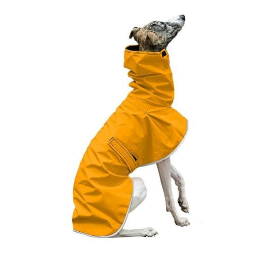 UOSIA Warme Greyhound Mantel wasserdichte Whippet Jacke Mit Verstellbarem Haken & Schleife Winddichte Fleece Kaltes Wetter Mäntel Für Mittlere Große Hunde von UOSIA