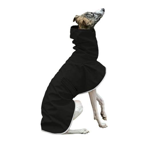 UOSIA Warme Greyhound Mantel wasserdichte Whippet Jacke Mit Verstellbarem Haken & Schleife Winddichte Fleece Kaltes Wetter Mäntel Für Mittlere Große Hunde von UOSIA