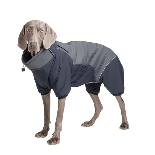 UOSIA Warmer Hundemantel wasserdichte Jacke mit Reißverschluss und Rollkragen Verstellbar Reflektierend Für große Hunde Wintermantel mit Beinen UOSIA Warmer Hundemantel wasserdichte Jacke mit Reißverschluss und Rollkragen Verstellbar Reflektierend Für große Hunde Wintermantel mit Beinen von UOSIA