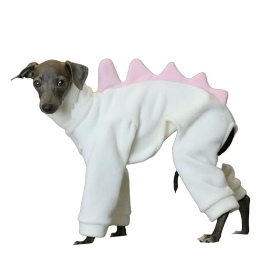 UOSIA Whippet-Hund-Fleece-Dinosaurier-Onesie-Rollkragenpullover Gemütlicher Hundepyjama für italienische Windhunde Ganzkörper-Warmhund-Wintermantel-Jumpsuit von UOSIA