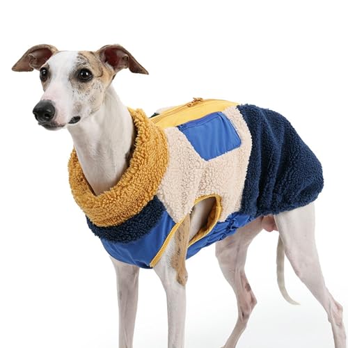UOSIA Whippet Hundemantel Verstellbare Fleece-Hundejacke mit hohem Kragen und Reißverschluss Modischer ärmelloser Mantel für kaltes Wetter für italienische Windhunde UOSIA Whippet Hundemantel Verstellbare Fleece-Hundejacke mit hohem Kragen und Reißverschluss Modischer ärmelloser Mantel für kaltes Wetter für italienische Windhunde von UOSIA