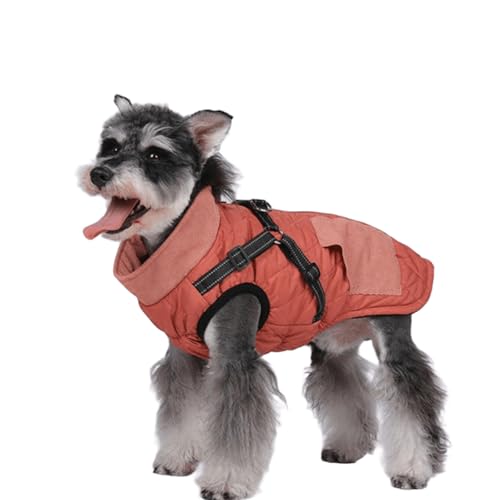 UOSIA Winterhundeweste mit integriertem Geschirr Warme Fleece-Welpenjacke mit Reißverschluss Modische Pufferweste mit Rollkragen für kleine und mittelgroße Hunde UOSIA Winterhundeweste mit integriertem Geschirr Warme Fleece-Welpenjacke mit Reißverschluss Modische Pufferweste mit Rollkragen für kleine und mittelgroße Hunde von UOSIA
