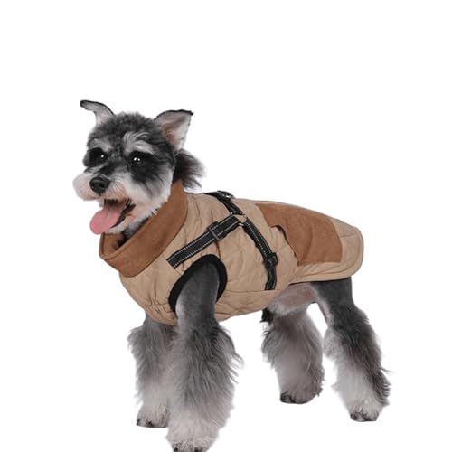 UOSIA Winterhundeweste mit integriertem Geschirr Warme Fleece-Welpenjacke mit Reißverschluss Modische Pufferweste mit Rollkragen für kleine und mittelgroße Hunde UOSIA Winterhundeweste mit integriertem Geschirr Warme Fleece-Welpenjacke mit Reißverschluss Modische Pufferweste mit Rollkragen für kleine und mittelgroße Hunde von UOSIA