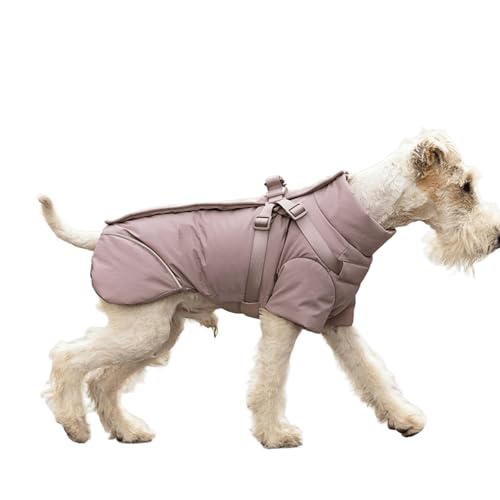UOSIA Wintermantel für Hunde mit integriertem Geschirr wasserdichte Pufferjacke für Welpen Wram Weste Verstellbarer Rollkragenpullover Hundemantel für kaltes Wetter mit Reißverschluss UOSIA Wintermantel für Hunde mit integriertem Geschirr wasserdichte Pufferjacke für Welpen Wram Weste Verstellbarer Rollkragenpullover Hundemantel für kaltes Wetter mit Reißverschluss von UOSIA