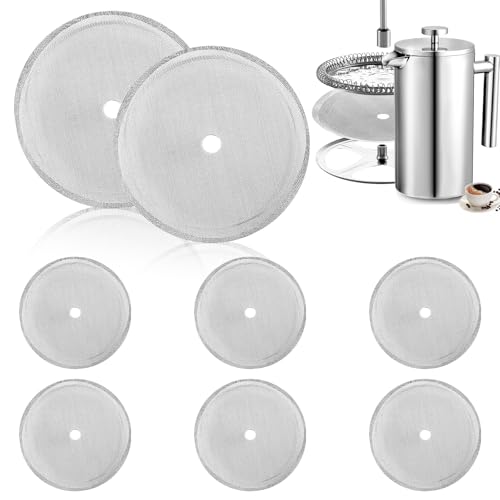8 Stück French Press Ersatzfiltersieb, Kaffeepresse Filter Ersatzfilter Sieb Edelstahl Mesh Ersatz für 1000 ml Espressosieb Kaffeedrücker Press Zubehör 8 Stück French Press Ersatzfiltersieb, Kaffeepresse Filter Ersatzfilter Sieb Edelstahl Mesh Ersatz für 1000 ml Espressosieb Kaffeedrücker Press Zubehör von UOSIWYA