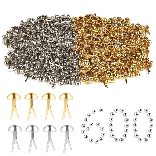 UOSIWYA 600 Stück Mini Musterbeutelklammern, 8 mm Musterklammern Metall Rundkopfklammern Briefklammern Mini Brads Scrapbooking für Basteln Papier Basteln Handwerk DIY UOSIWYA 600 Stück Mini Musterbeutelklammern, 8 mm Musterklammern Metall Rundkopfklammern Briefklammern Mini Brads Scrapbooking für Basteln Papier Basteln Handwerk DIY von UOSIWYA