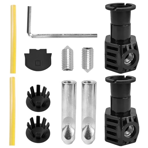 WC Befestigungsset, Anschluss Set Sitz Befestigung WC-Befestigungsschraubenset Toilettensitz Befestigungsset Zubehör für Wandhängende Toilette (Schwarz) von UOSIWYA