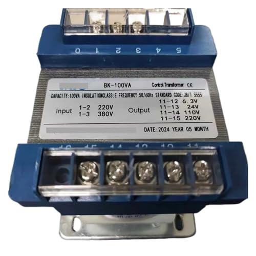 BK-100VA Steuertransformator Eingang 380V 220V Ausgang 220V 110V 36V 24V 12V 6V(6.3V 12V 24V 36V) von UOUOBEAR