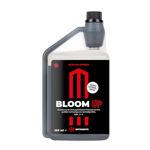 UP NUTRIENTS Bio-Blühstimulator BLOOM UP 250 ml – Blühdünger für Ernte, Blüten & Buds – NPK 2,75-3-4 – Fördert Photosynthese – Reichhaltige & Hochwertige Blüten von UP NUTRIENTS