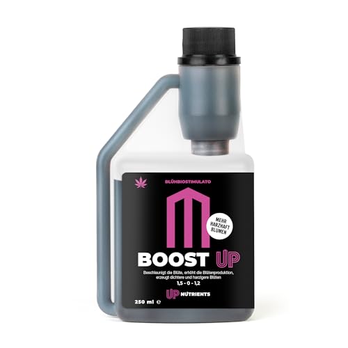 UP NUTRIENTS Bio-Blühstimulator BOOST UP 250 ml | Bio-Stimulans für Pflanzen und Kulturen | Blühbeschleuniger | Kompakte und Harzreiche Blüten und Früchte von UP NUTRIENTS
