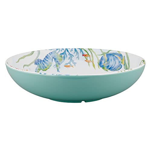 UP ware Sea Life Serenade Melamin-Servierschüssel, BPA-frei, Ozean-Thema, blaue Schüssel für Salat, Obst, Nudeln oder Outdoor-Unterhaltung, 30 cm UP ware Sea Life Serenade Melamin-Servierschüssel, BPA-frei, Ozean-Thema, blaue Schüssel für Salat, Obst, Nudeln oder Outdoor-Unterhaltung, 30 cm von UP