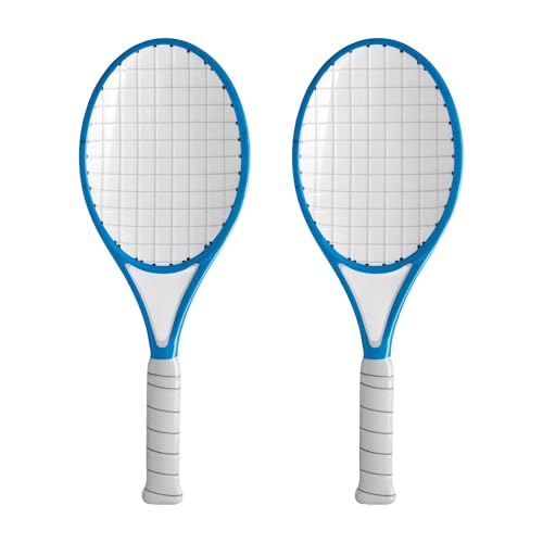 UP ware Tennis Melamin Salatbesteck, Servierutensilien-Set, inkl. 2 Servierlöffel zum Werfen von Salat, Nudeln, Blau, Weiß, 27 cm, 2 Stück von UP