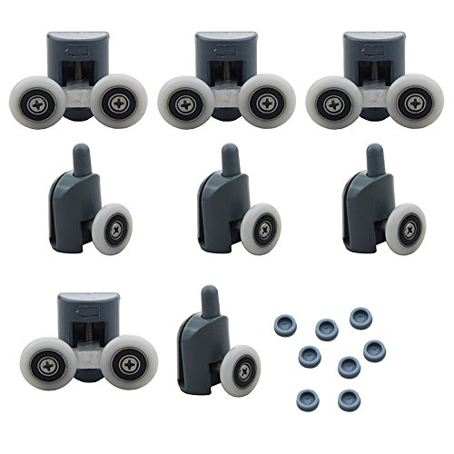 8 Single und Double Dusche Rollen/Läufer/Rollen oben oder unten 25 mm Dia von UP100