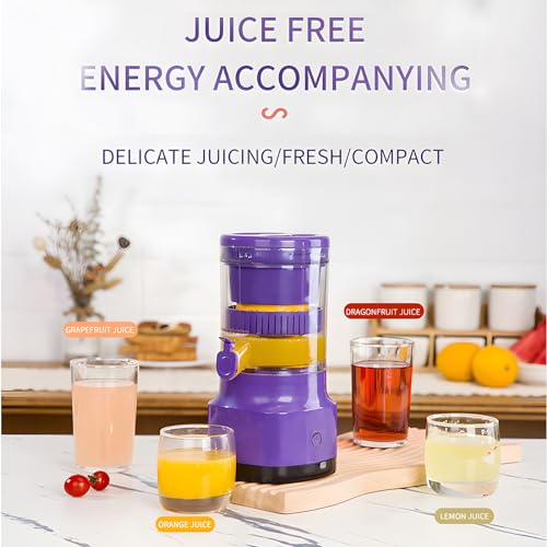 Tragbarer Zitrussaft, Wiederaufladbarer Elektromuicer, Hoher Saft -Ertrag Automatisch Orange Juicer Squeezer für Orangefarbene Zitronen -Grapefruit, Kompakt und Leistungsstark, Drahtlos und Einfach zu von UPALDHOU