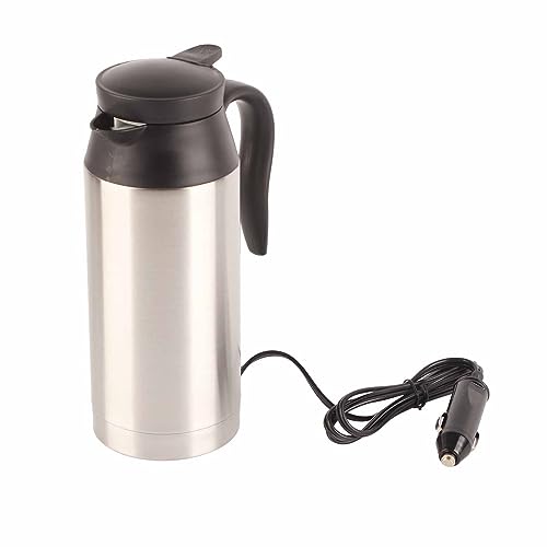 UPALDHOU 12 V Edelstahl-Auto-Elektrikkessel, Leckdes Wasserheizungsbecher, Auto-Off-Funktion, Geeignet für Tee/Kaffeeliebhaber von UPALDHOU