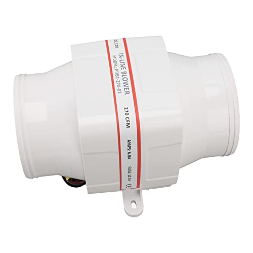 UPALDHOU 12V Effiziente ABS Electric in Lijnblazer für die Beatmung des Schiffsboots - Langlebiges Material, Einfache Installation, Geeignet für Schiffsbalge und Maschinenraum (4 Zoll) von UPALDHOU