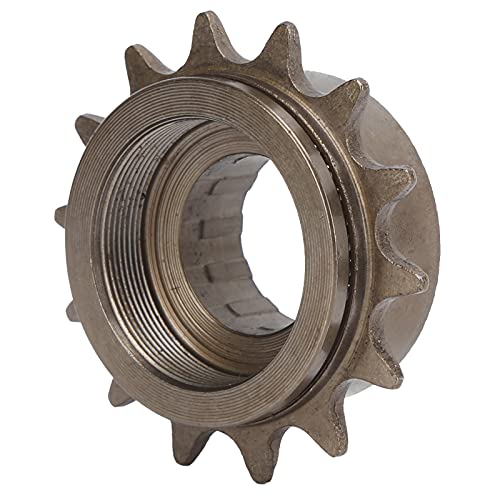 UPALDHOU 14T 34 Mm Eingeschwindigkeitsrad Freewheel 14T Stahlfreies Wheel 34 -Mm -Einzelgeschwindigkeits Schwungrad mit Technischer Gewindeverbindung und Brauner Chrombeschichtung für BMX Faltrad von UPALDHOU