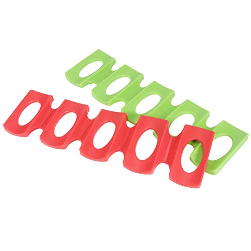 UPALDHOU 2pcs Silikonflaschen Stapler Bier Dose Weinhalter Kühlschrank Matte Rotes Grün von UPALDHOU