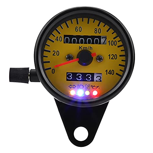 UPALDHOU 60 Mm Motorradmesser Tachometermesseranzeige Hohe Digitale Lesekapazität Schwarz Schwarz von UPALDHOU