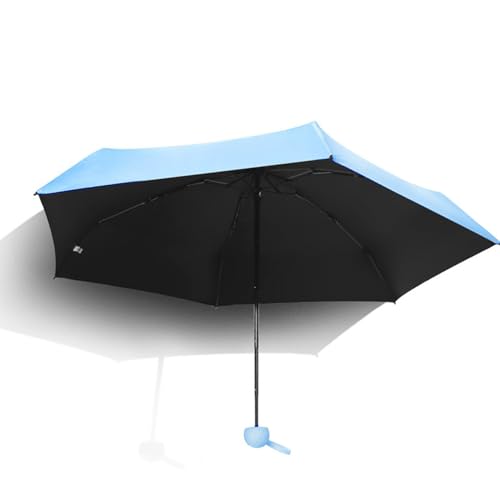 UPALDHOU 90 * 55 cm Dunkelgrün, Kompaktes, Leichtes Rundes Griffweg mit UPF 50+ Sonnenschutz, 6 Verstärkte Rippen und Stahlrahmen für Windwiderstand, Sehr Geeignet für (hellblau) von UPALDHOU